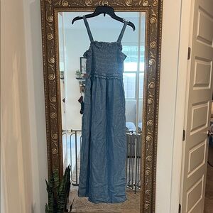 Isabel maternity Blue Smocked Dress